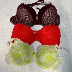Bundle of 3 Victoria’s Secret Bras, size 36C